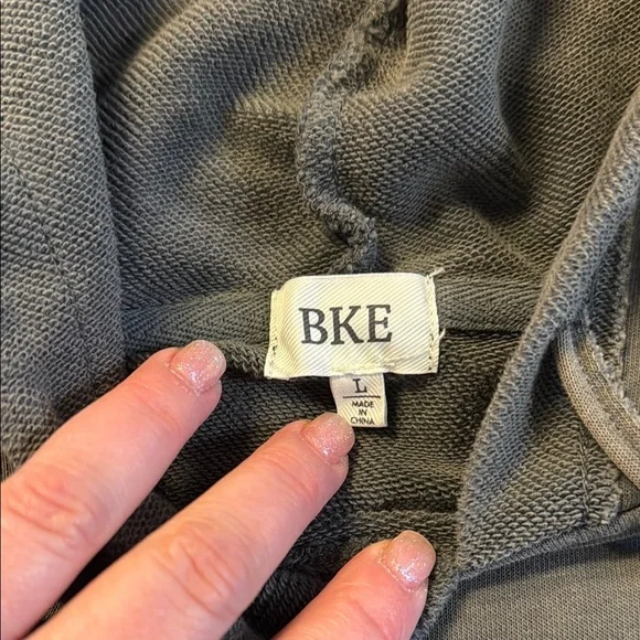 Men's large BKE grey Hoodie trendy, like new worn once - Picture 2 of 8